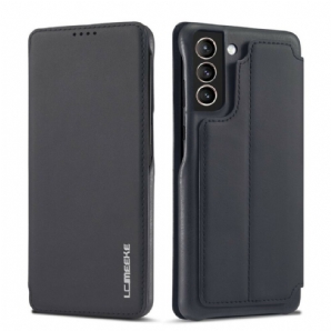 Schutzhülle Für Samsung Galaxy S21 FE Flip Case Lc.imeeke Ledereffekt