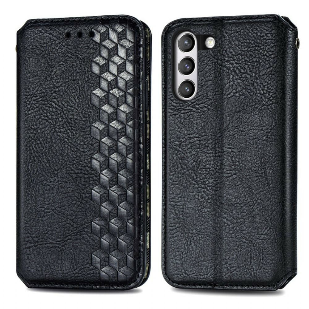 Schutzhülle Für Samsung Galaxy S21 FE Flip Case Ledereffekt Mit Rautenstruktur