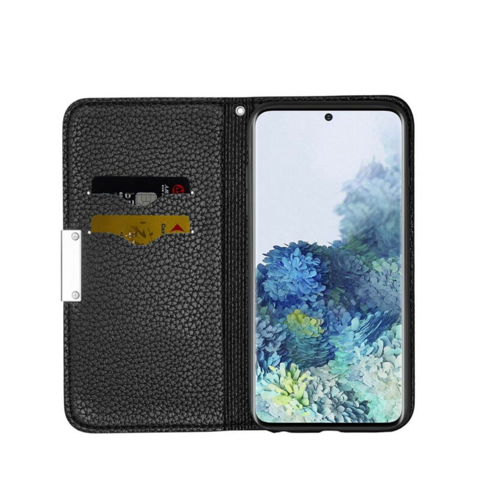 Schutzhülle Für Samsung Galaxy S21 FE Flip Case Ultraschickes Litschi-kunstleder