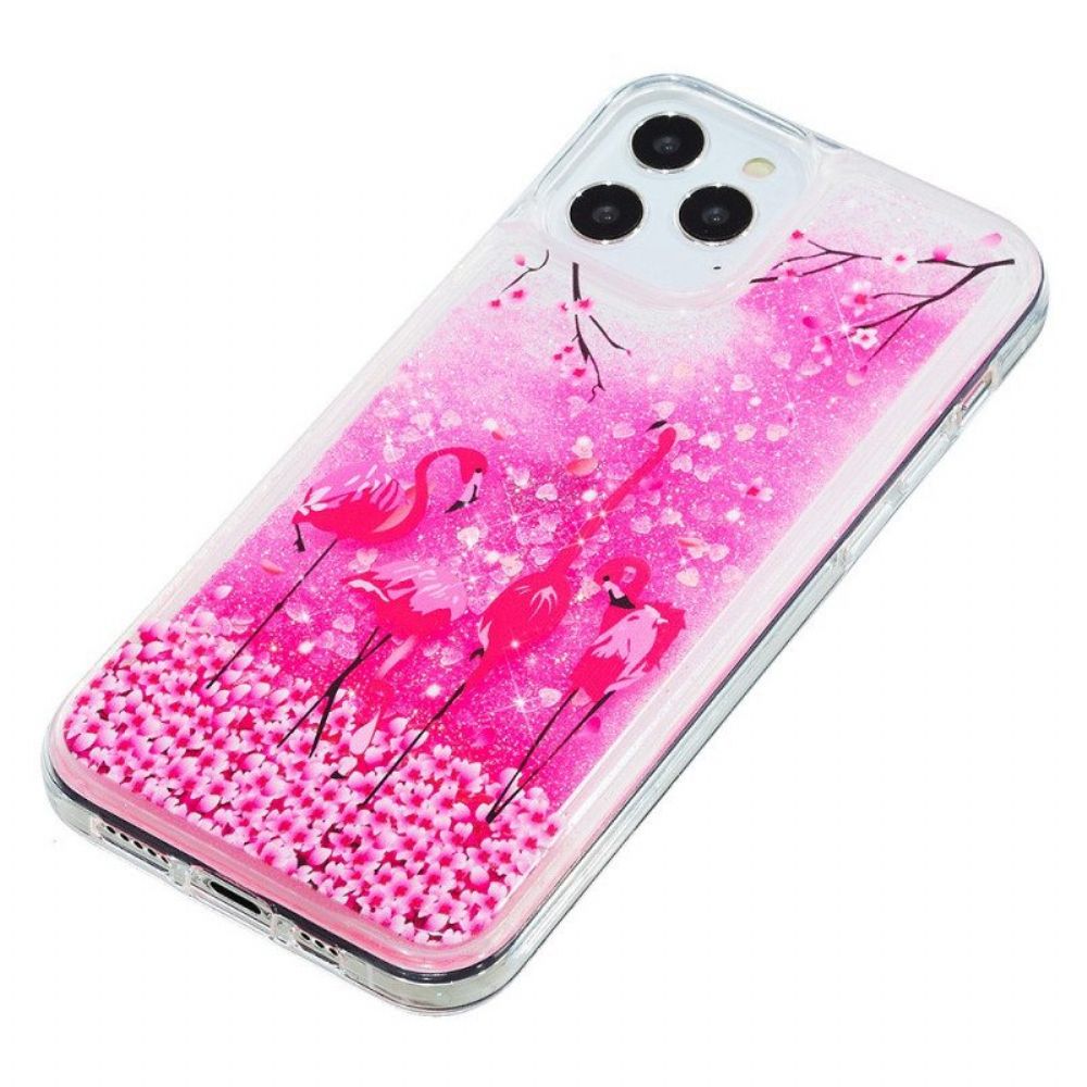 Hülle Für iPhone 15 Pro Max Flamingo-glitzer