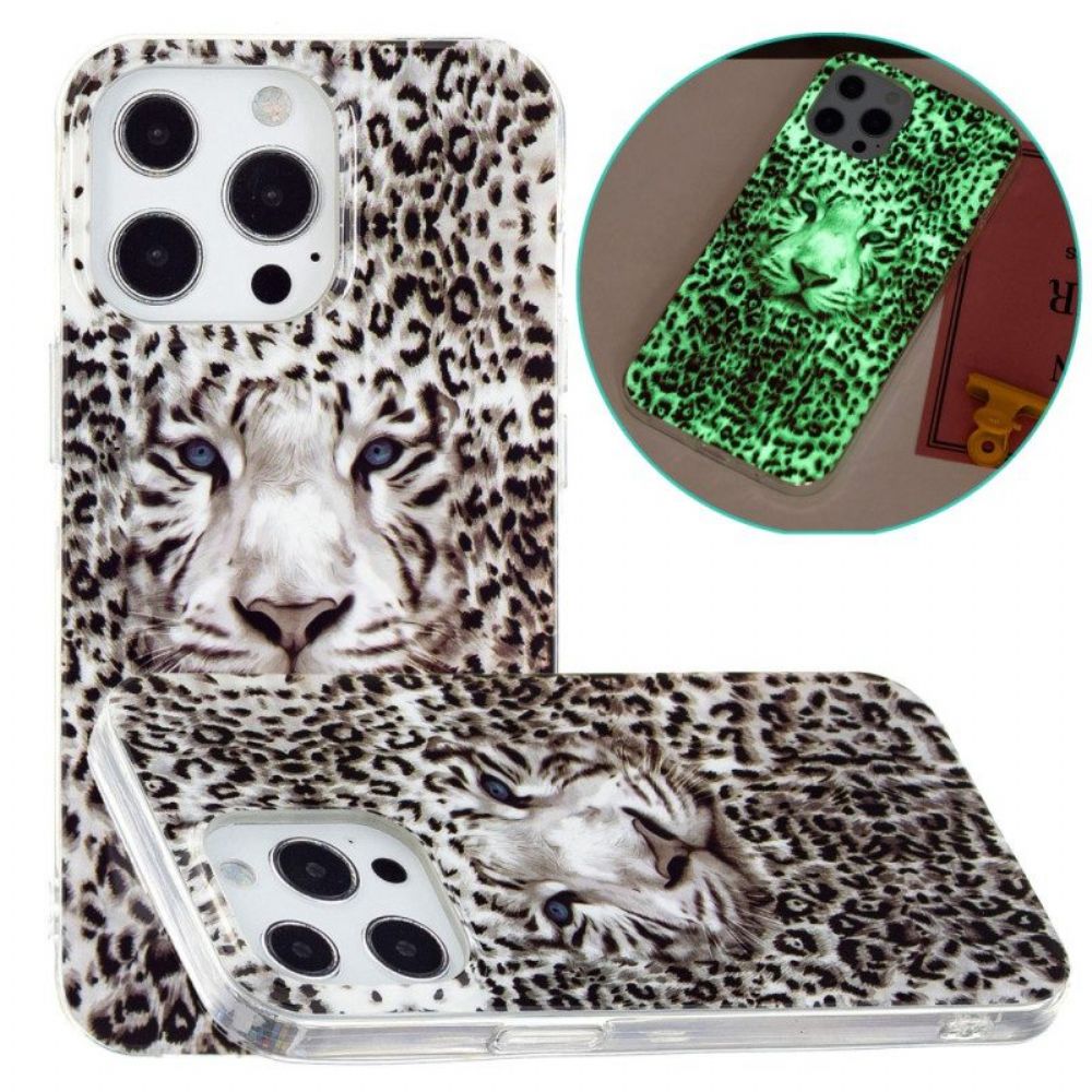 Hülle Für iPhone 15 Pro Max Fluoreszierender Leopard