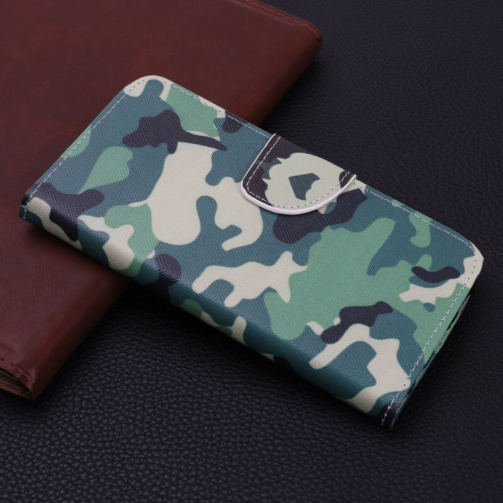 Flip Case Für Samsung Galaxy A51 5G Militärische Tarnung