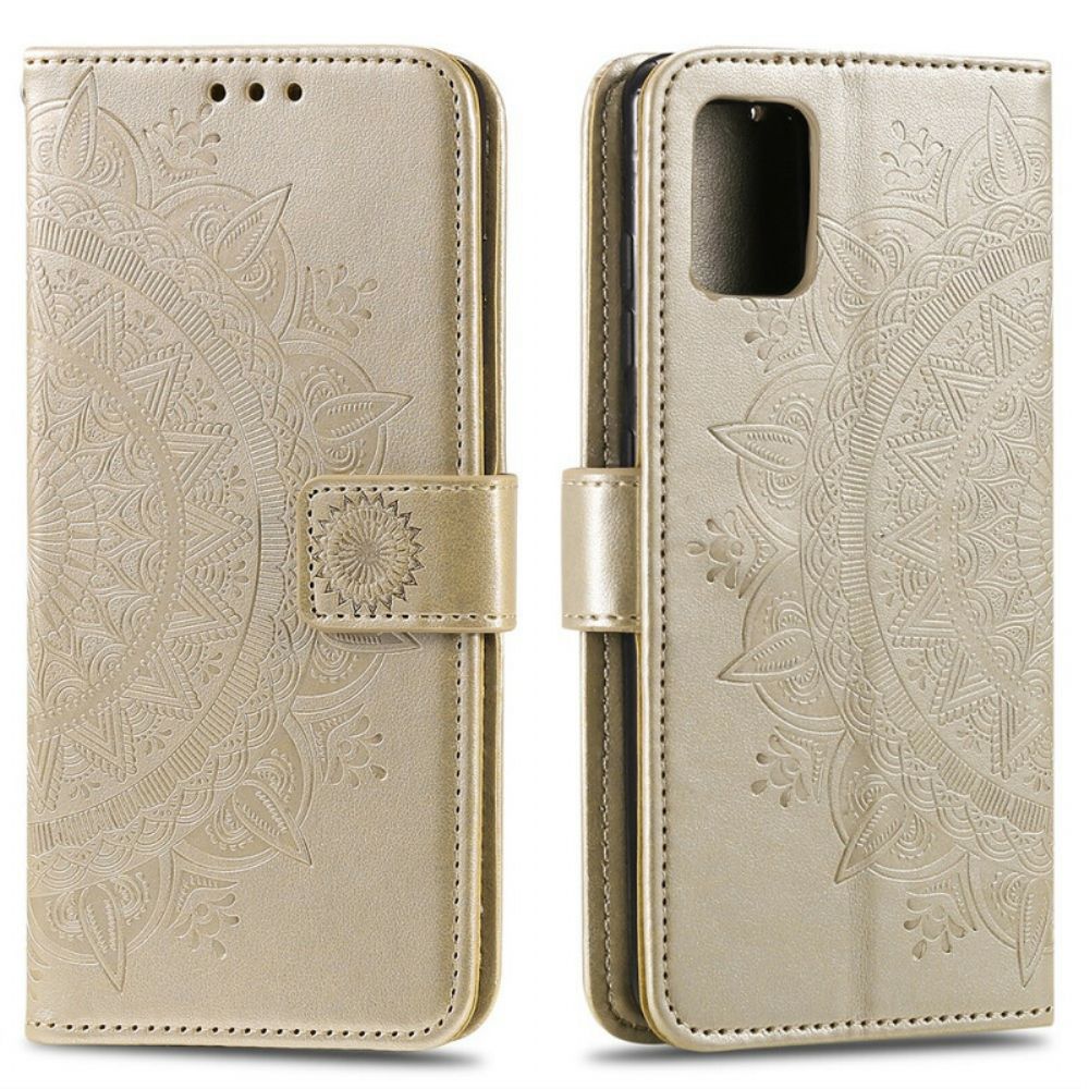 Flip Case Für Samsung Galaxy A51 5G Sonnen-mandala