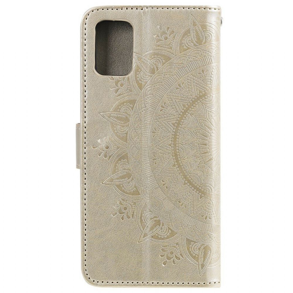 Flip Case Für Samsung Galaxy A51 5G Sonnen-mandala