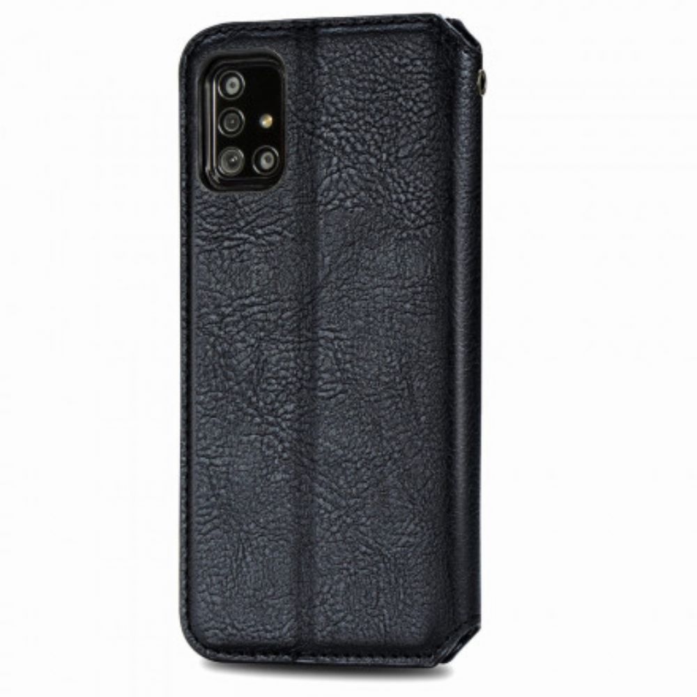 Schutzhülle Für Samsung Galaxy A51 5G Flip Case Ledereffekt Mit Rautenstruktur