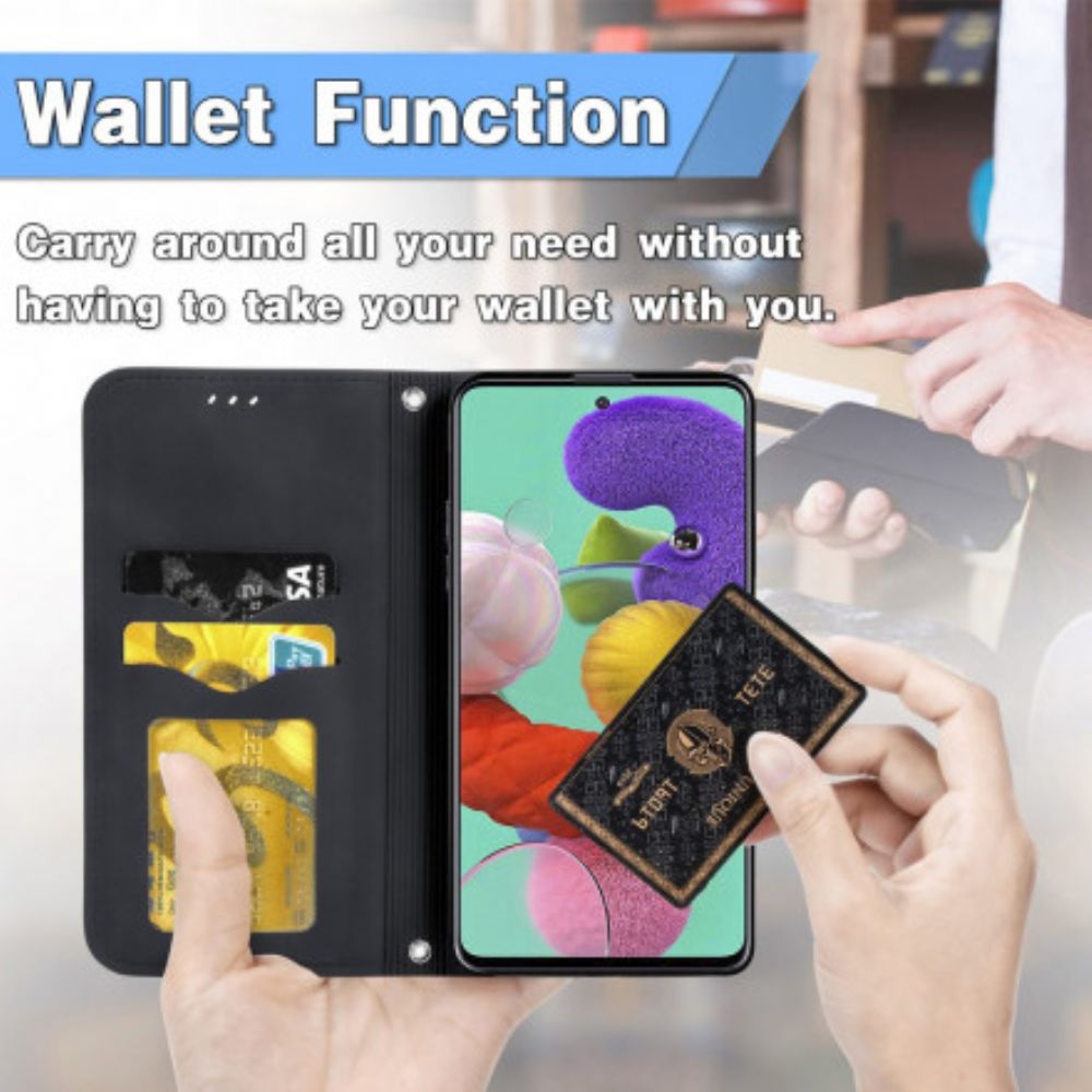 Schutzhülle Für Samsung Galaxy A51 5G Flip Case Vintage Kunstleder