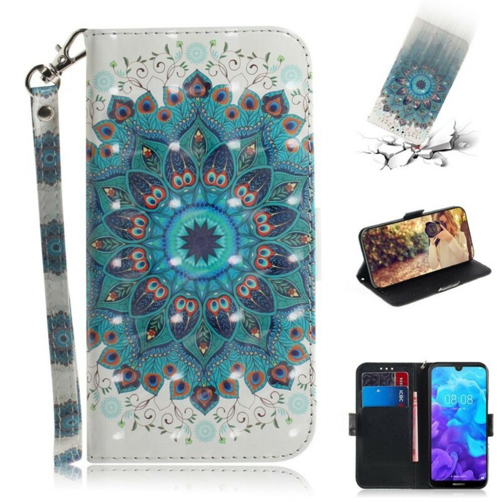 Flip Case Für / Honor 8S Mit Kordel Meisterhaftes Riemchen-mandala