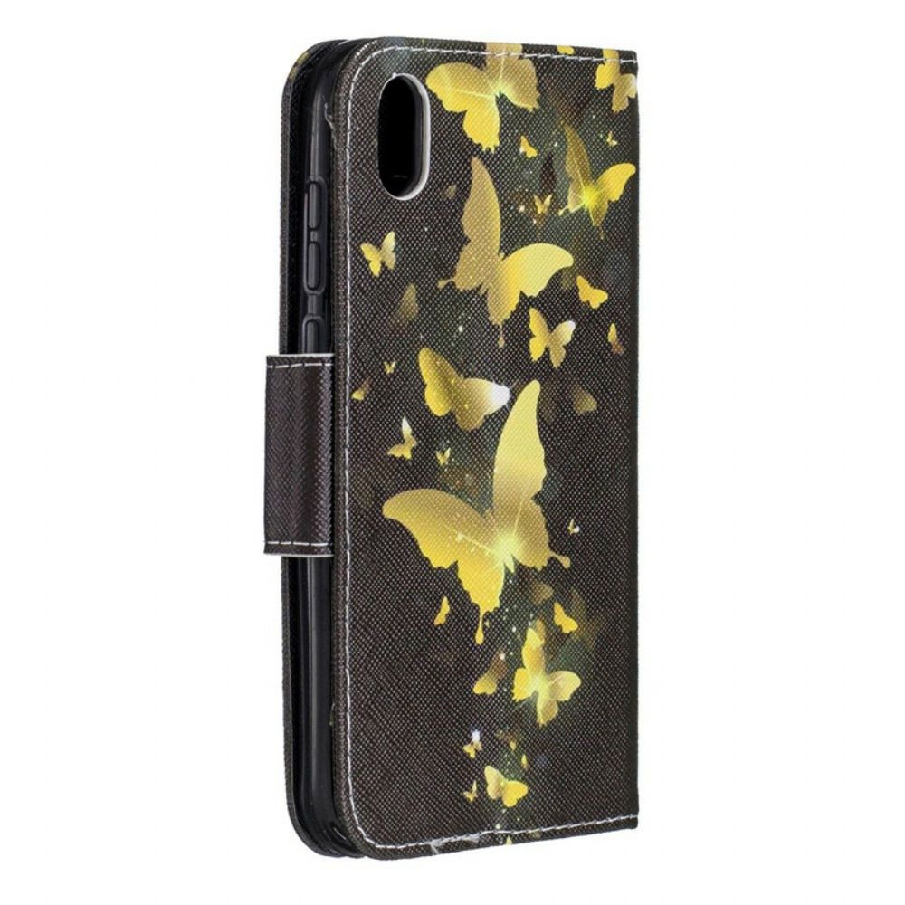 Lederhüllen Für / Honor 8S Mit Kordel / Honour 8s Butterfly Kings Strap