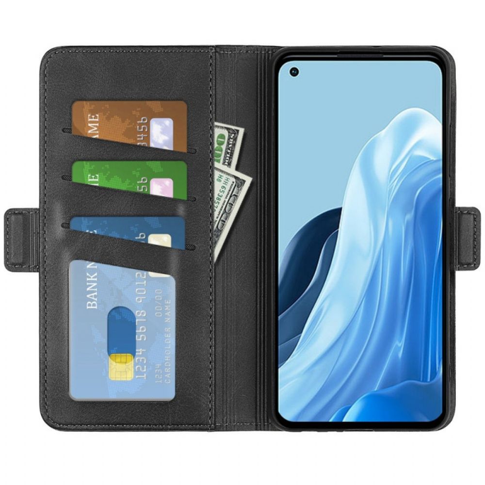 Flip Case Für Oppo Reno 7 Doppelverschluss