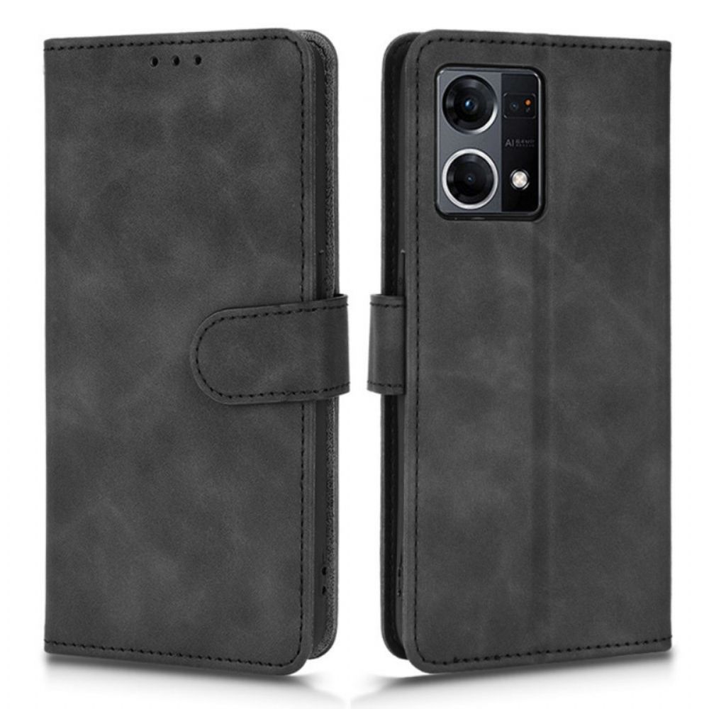 Flip Case Für Oppo Reno 7 Mit Kordel Skin-touch-armband