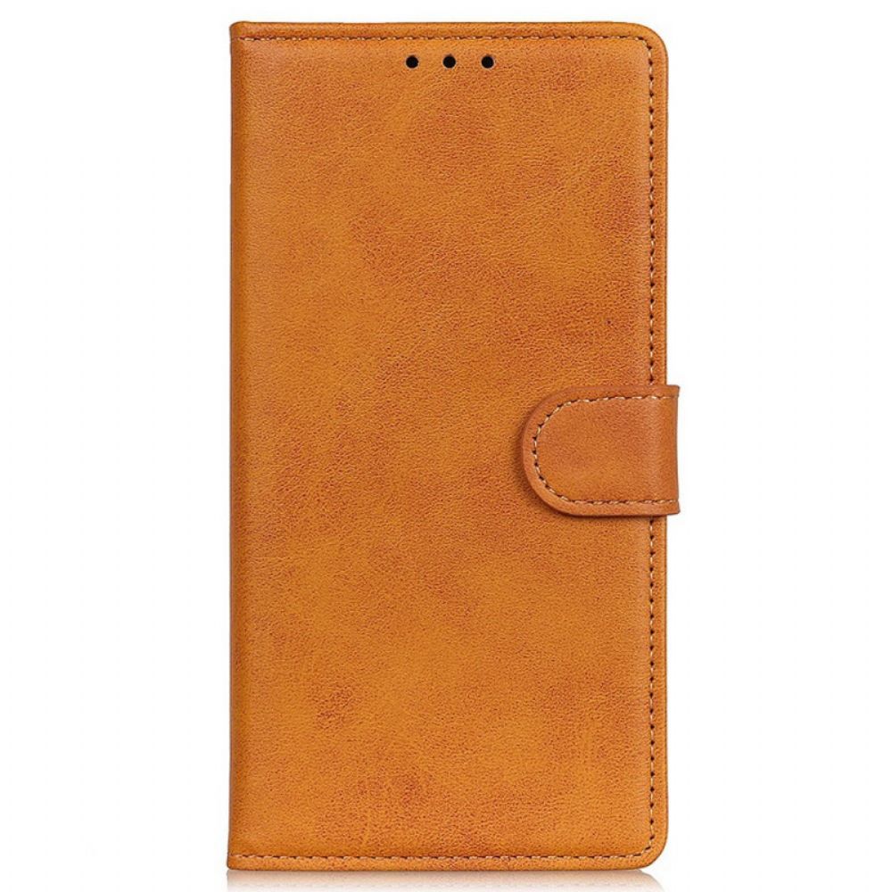 Flip Case Für Oppo Reno 7 Stil Aus Mattem Leder