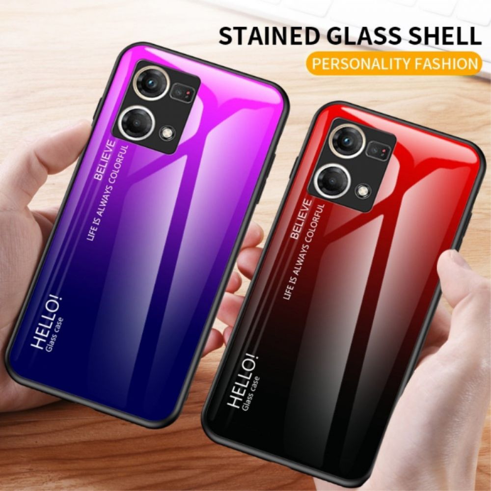 Handyhülle Für Oppo Reno 7 Hallo Tempered Glass