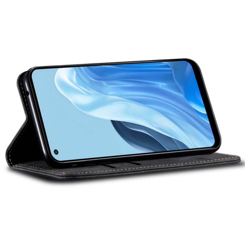 Schutzhülle Für Oppo Reno 7 Flip Case Jeansstoff