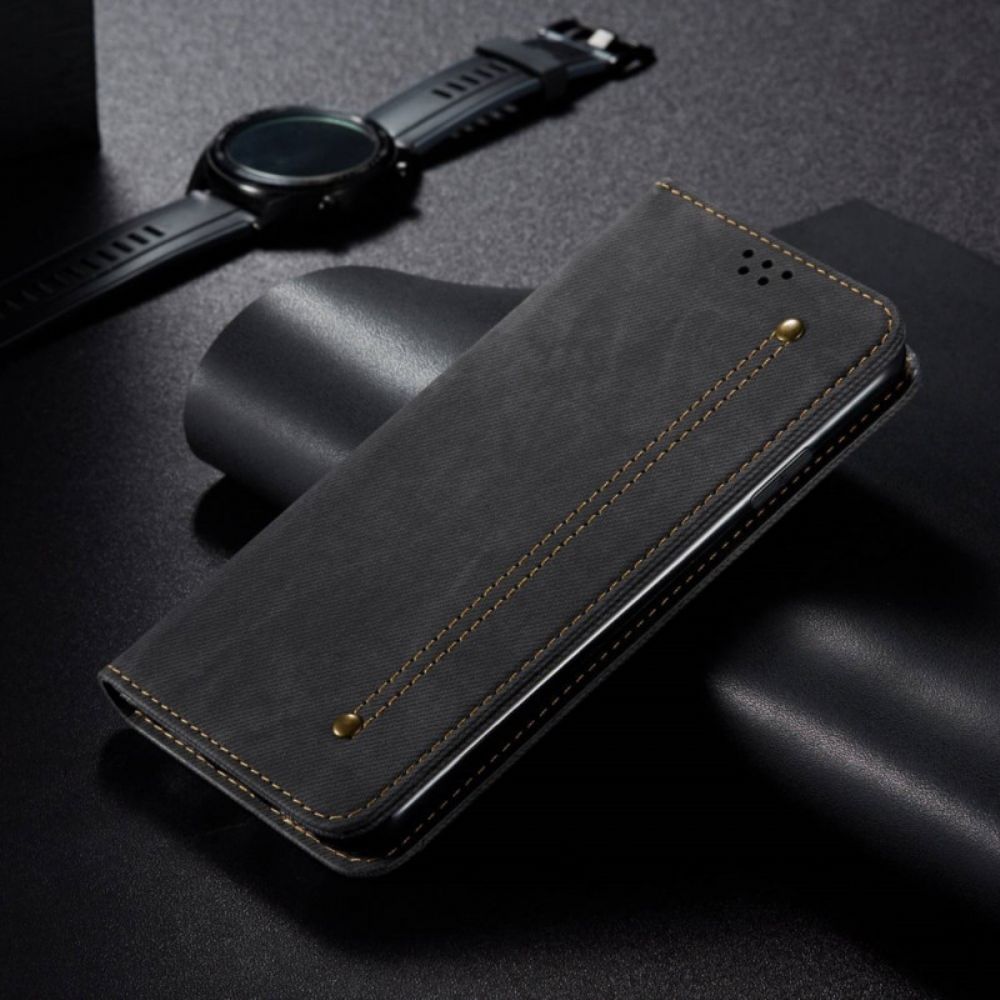 Schutzhülle Für Oppo Reno 7 Flip Case Jeansstoff