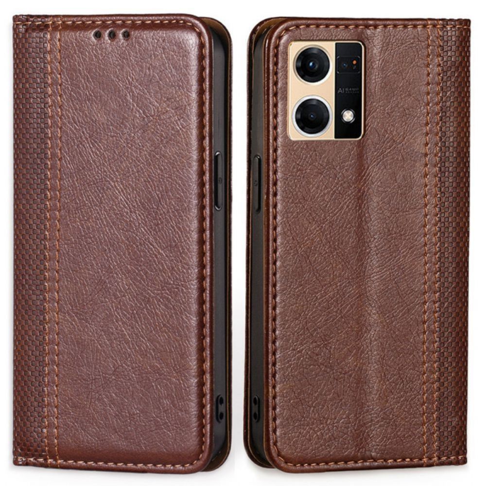 Schutzhülle Für Oppo Reno 7 Flip Case Vintage Kunstleder