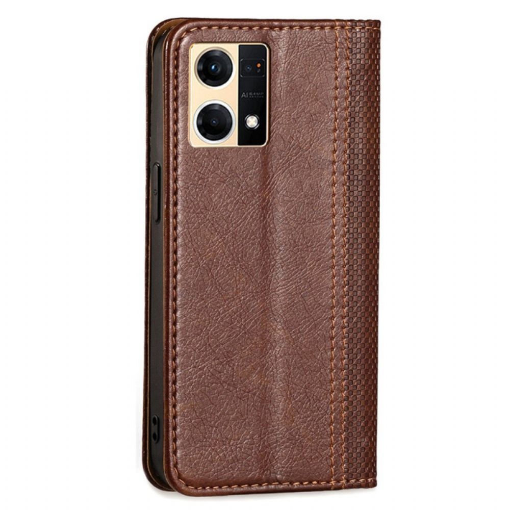 Schutzhülle Für Oppo Reno 7 Flip Case Vintage Kunstleder