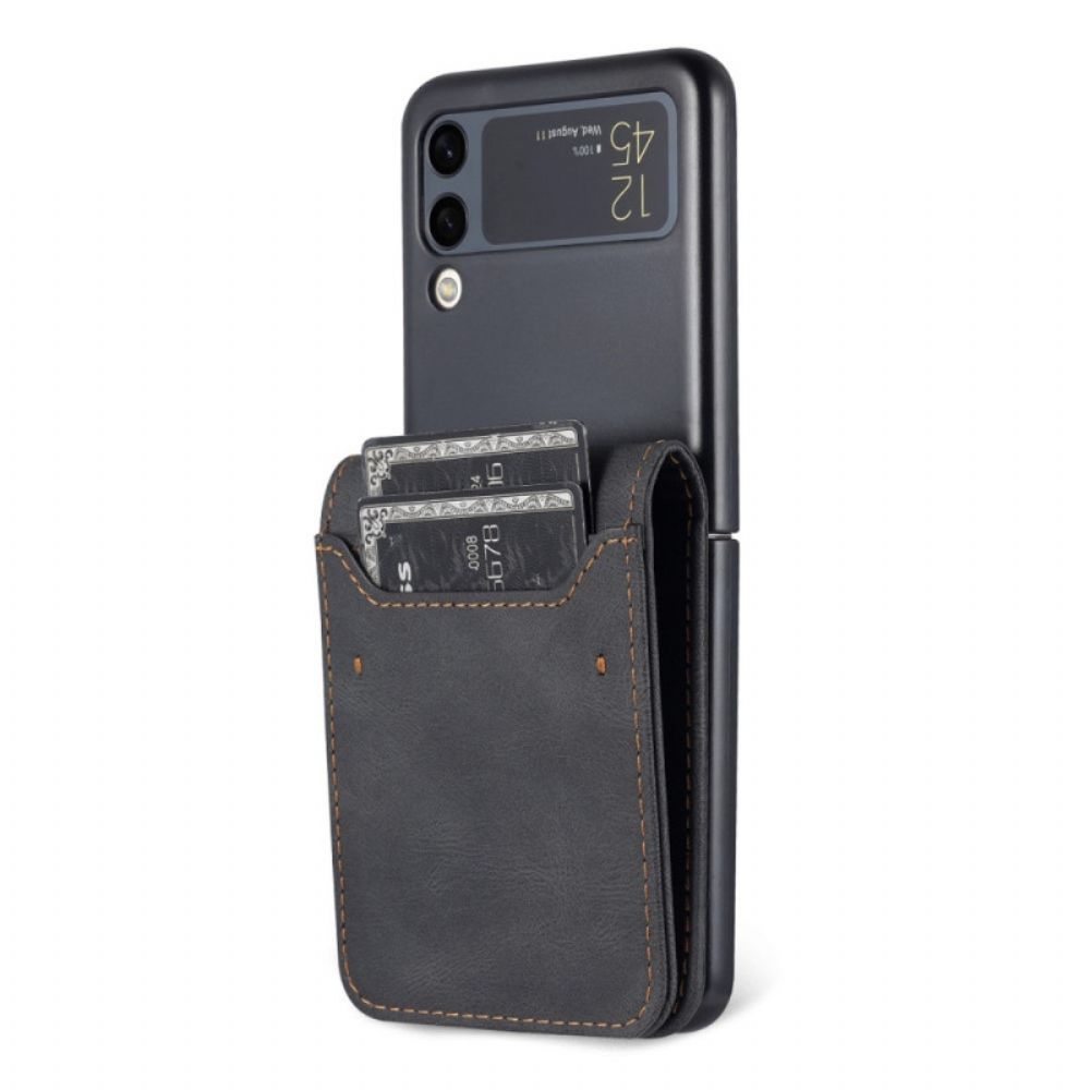 Case Für Samsung Galaxy Z Flip 3 5G Flip Case Kartenetui Und Riemen In Lederoptik Azns