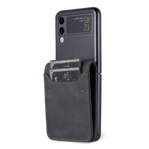 Case Für Samsung Galaxy Z Flip 3 5G Flip Case Kartenetui Und Riemen In Lederoptik Azns