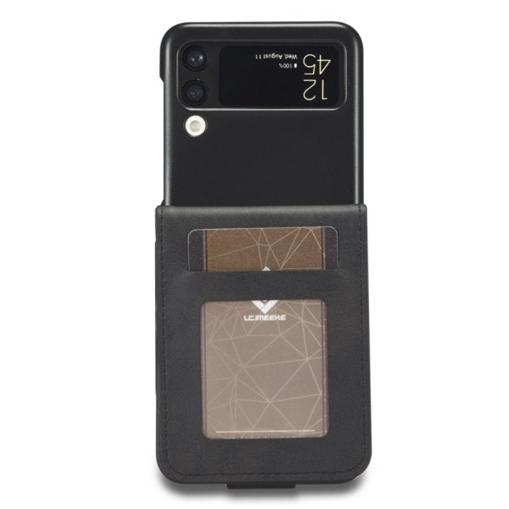 Case Für Samsung Galaxy Z Flip 3 5G Flip Case Kartenhalter Und Verschluss Lc.imeeke