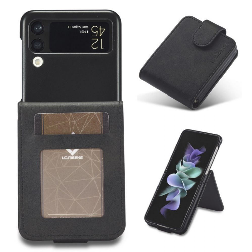 Case Für Samsung Galaxy Z Flip 3 5G Flip Case Kartenhalter Und Verschluss Lc.imeeke