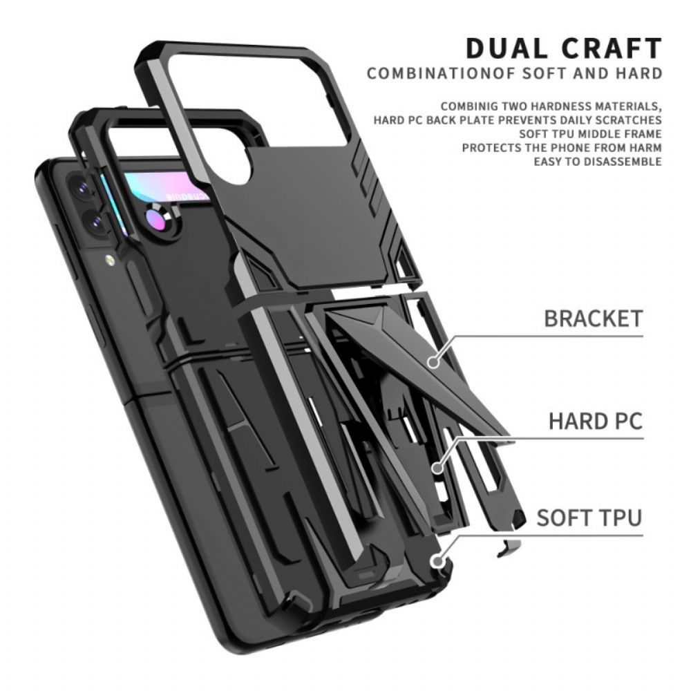 Handyhülle Für Samsung Galaxy Z Flip 3 5G Flip Case Extrem Widerstandsfähiger V-bügel