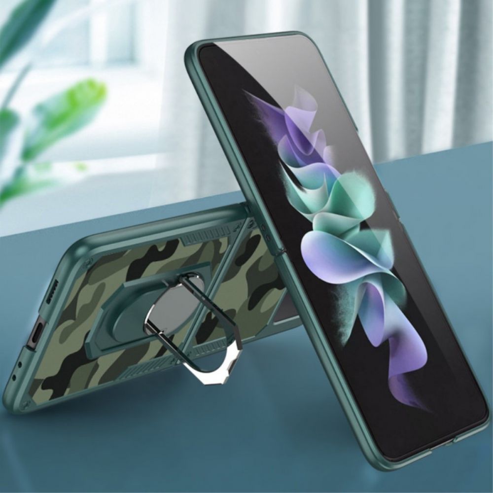 Handyhülle Für Samsung Galaxy Z Flip 3 5G Flip Case Gkk Camo Stützring