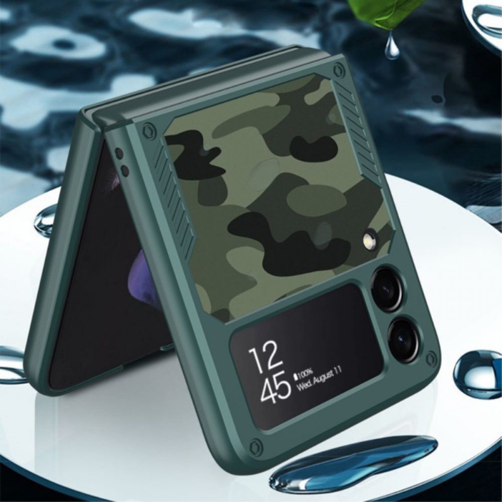 Handyhülle Für Samsung Galaxy Z Flip 3 5G Flip Case Gkk Camo Stützring