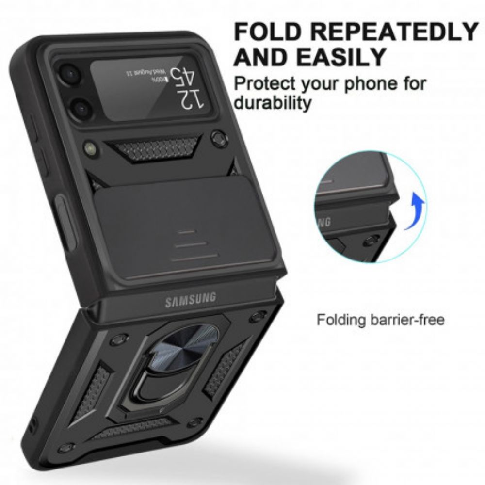 Handyhülle Für Samsung Galaxy Z Flip 3 5G Flip Case Hybrid Mit Ring-support