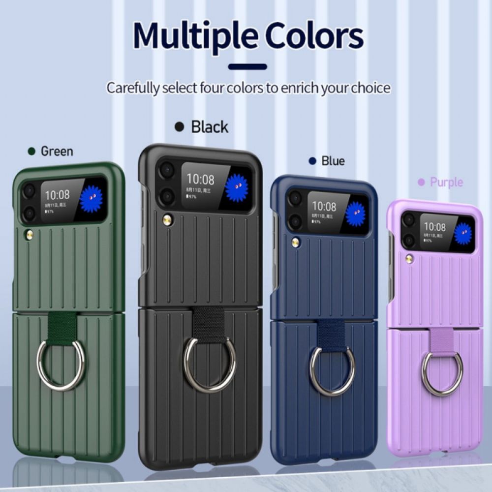 Handyhülle Für Samsung Galaxy Z Flip 3 5G Flip Case Kofferdesign Mit Ring