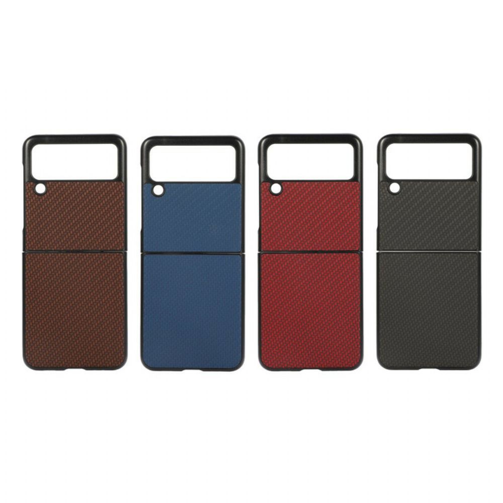 Handyhülle Für Samsung Galaxy Z Flip 3 5G Flip Case Kohlefaser