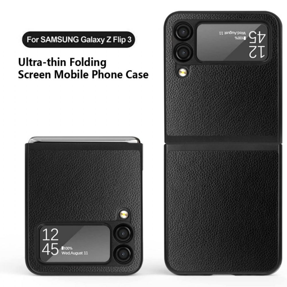 Handyhülle Für Samsung Galaxy Z Flip 3 5G Flip Case Litschi Leder Style 2 Stück