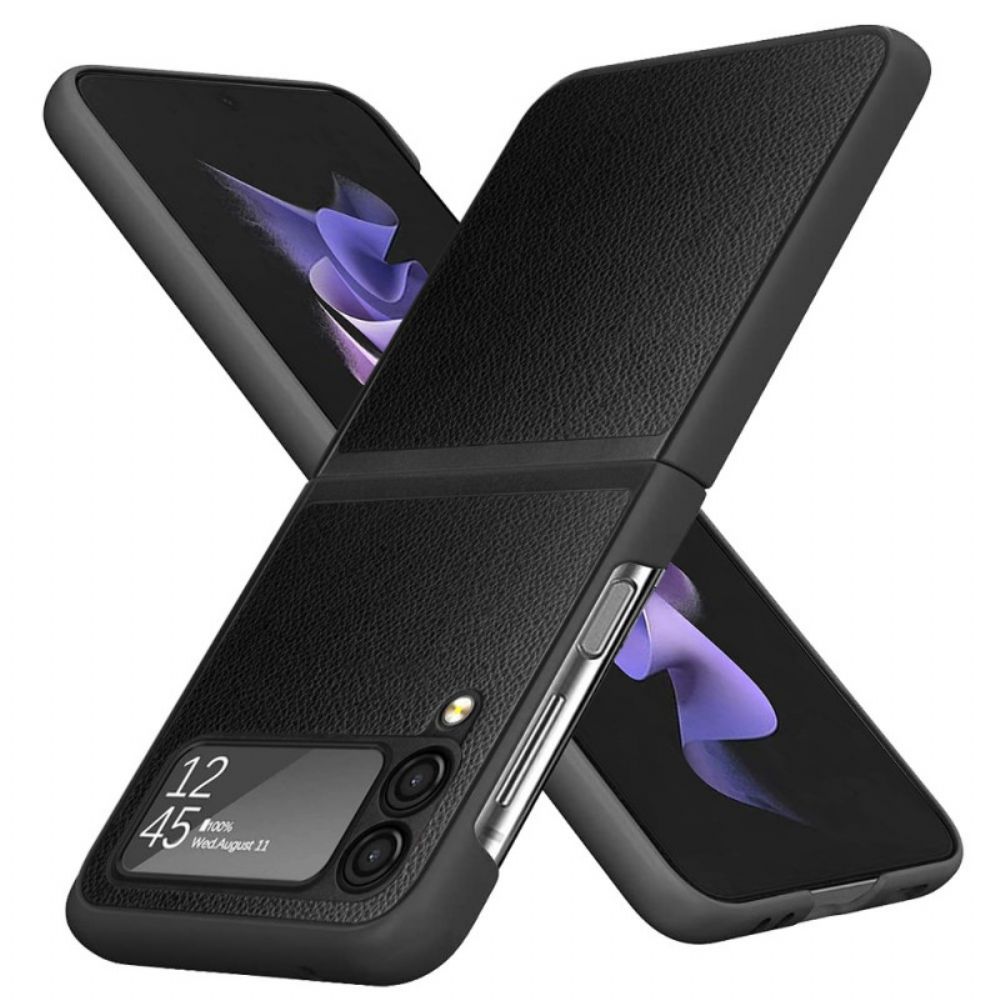 Handyhülle Für Samsung Galaxy Z Flip 3 5G Flip Case Litschi Leder Style 2 Stück