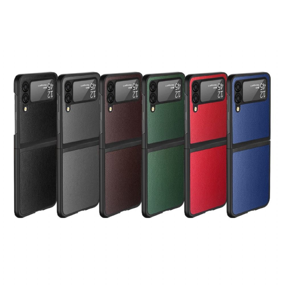 Handyhülle Für Samsung Galaxy Z Flip 3 5G Flip Case Litschi Leder Style 2 Stück