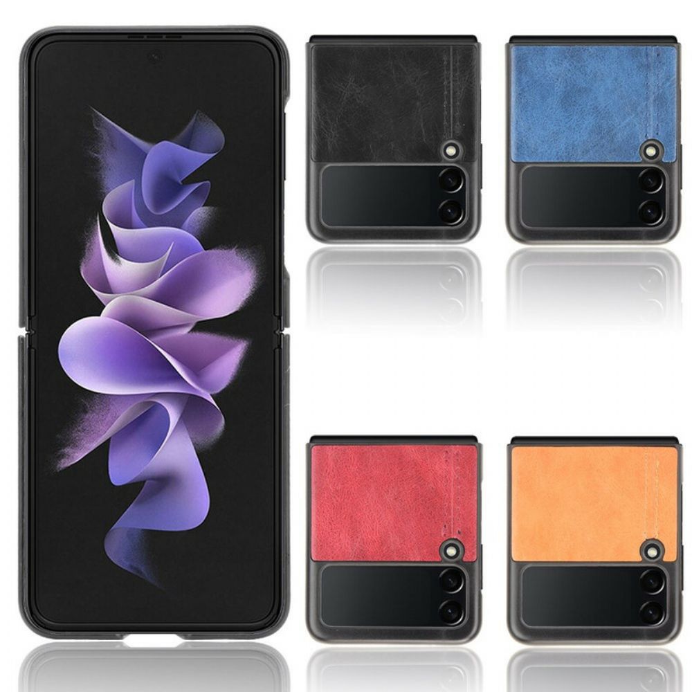 Handyhülle Für Samsung Galaxy Z Flip 3 5G Flip Case Nähte In Kunstleder