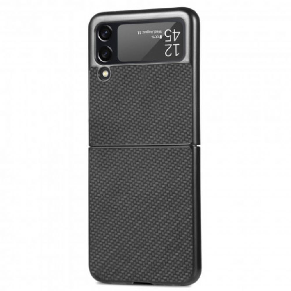 Handyhülle Für Samsung Galaxy Z Flip 3 5G Flip Case Strukturierte Kohlefaser