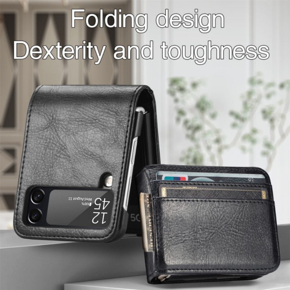 Handyhülle Für Samsung Galaxy Z Flip 3 5G Geldbörse Flip Case Style Ledergeldbörse