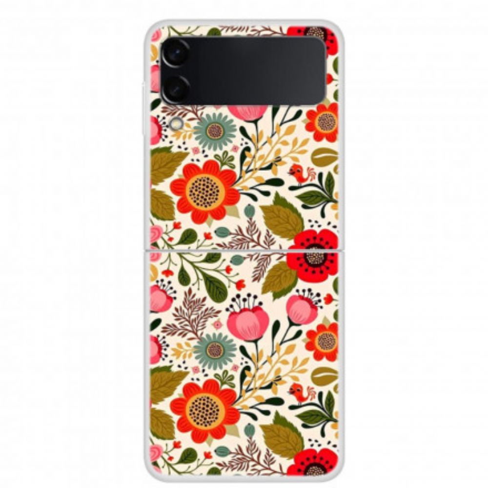 Hülle Für Samsung Galaxy Z Flip 3 5G Flip Case Blumen