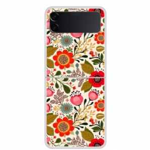 Hülle Für Samsung Galaxy Z Flip 3 5G Flip Case Blumen