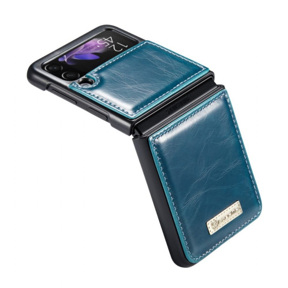 Hülle Für Samsung Galaxy Z Flip 3 5G Flip Case Caseme Aus Gewachstem Leder