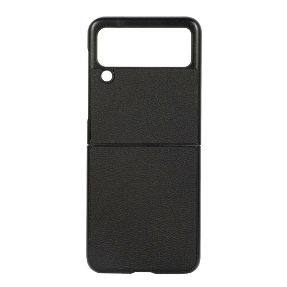 Hülle Für Samsung Galaxy Z Flip 3 5G Flip Case Echtes Litschi-leder