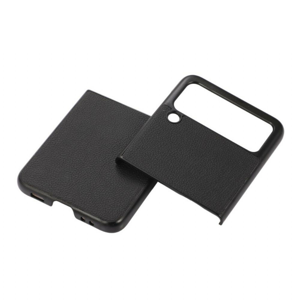 Hülle Für Samsung Galaxy Z Flip 3 5G Flip Case Echtes Litschi-leder