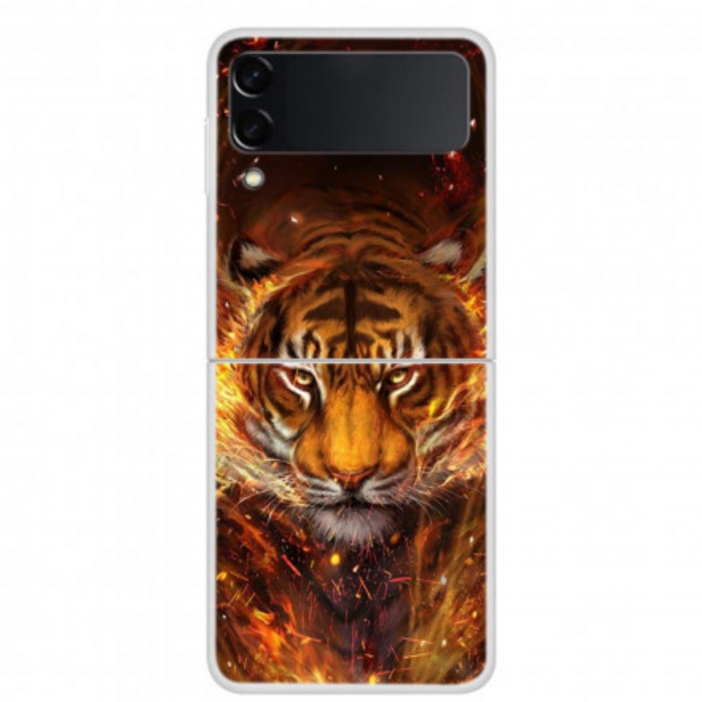 Hülle Für Samsung Galaxy Z Flip 3 5G Flip Case Feuertiger