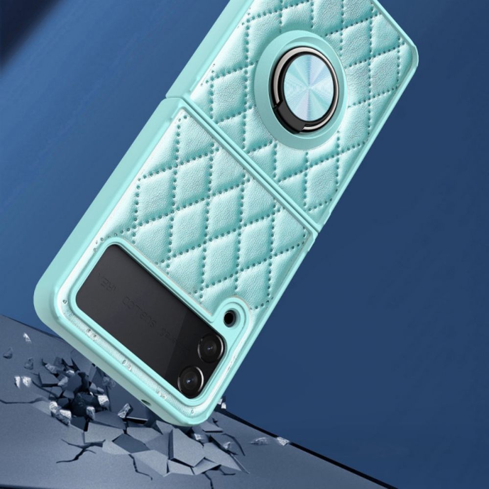 Hülle Für Samsung Galaxy Z Flip 3 5G Flip Case Gepolstert Mit Ring-support