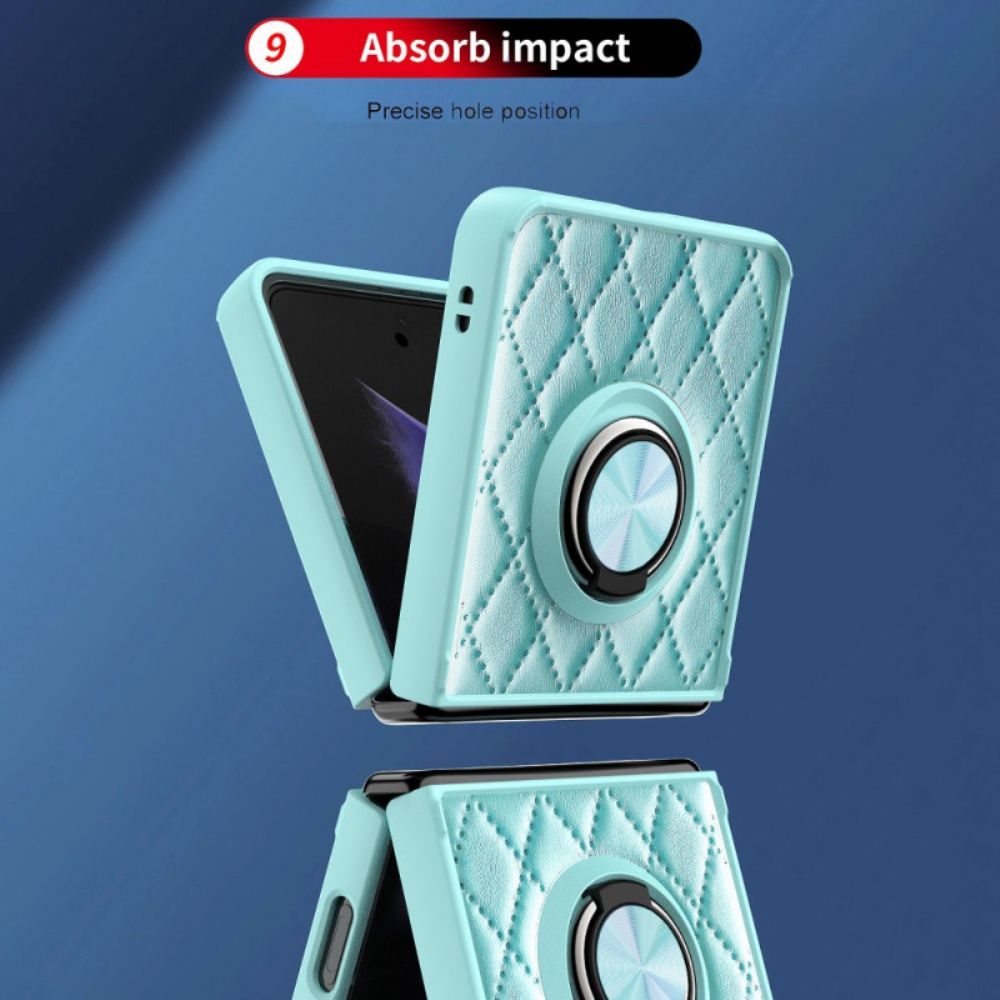 Hülle Für Samsung Galaxy Z Flip 3 5G Flip Case Gepolstert Mit Ring-support