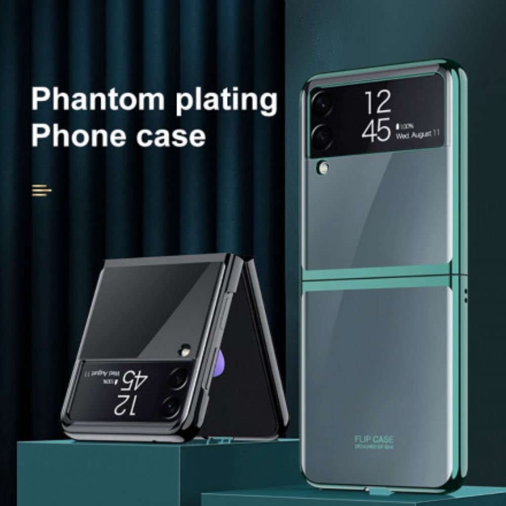 Hülle Für Samsung Galaxy Z Flip 3 5G Flip Case Kanten Im Metallstil