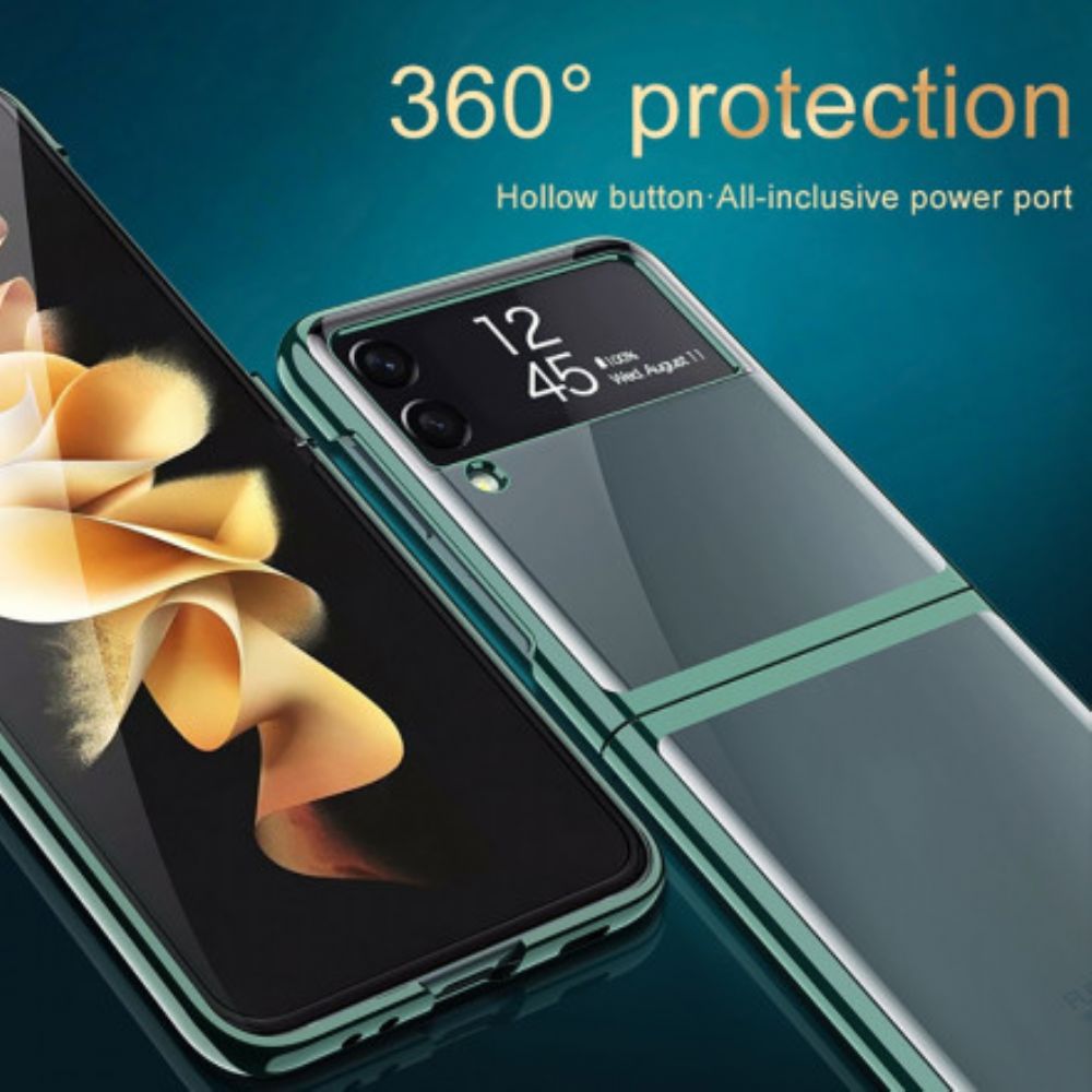 Hülle Für Samsung Galaxy Z Flip 3 5G Flip Case Kanten Im Metallstil