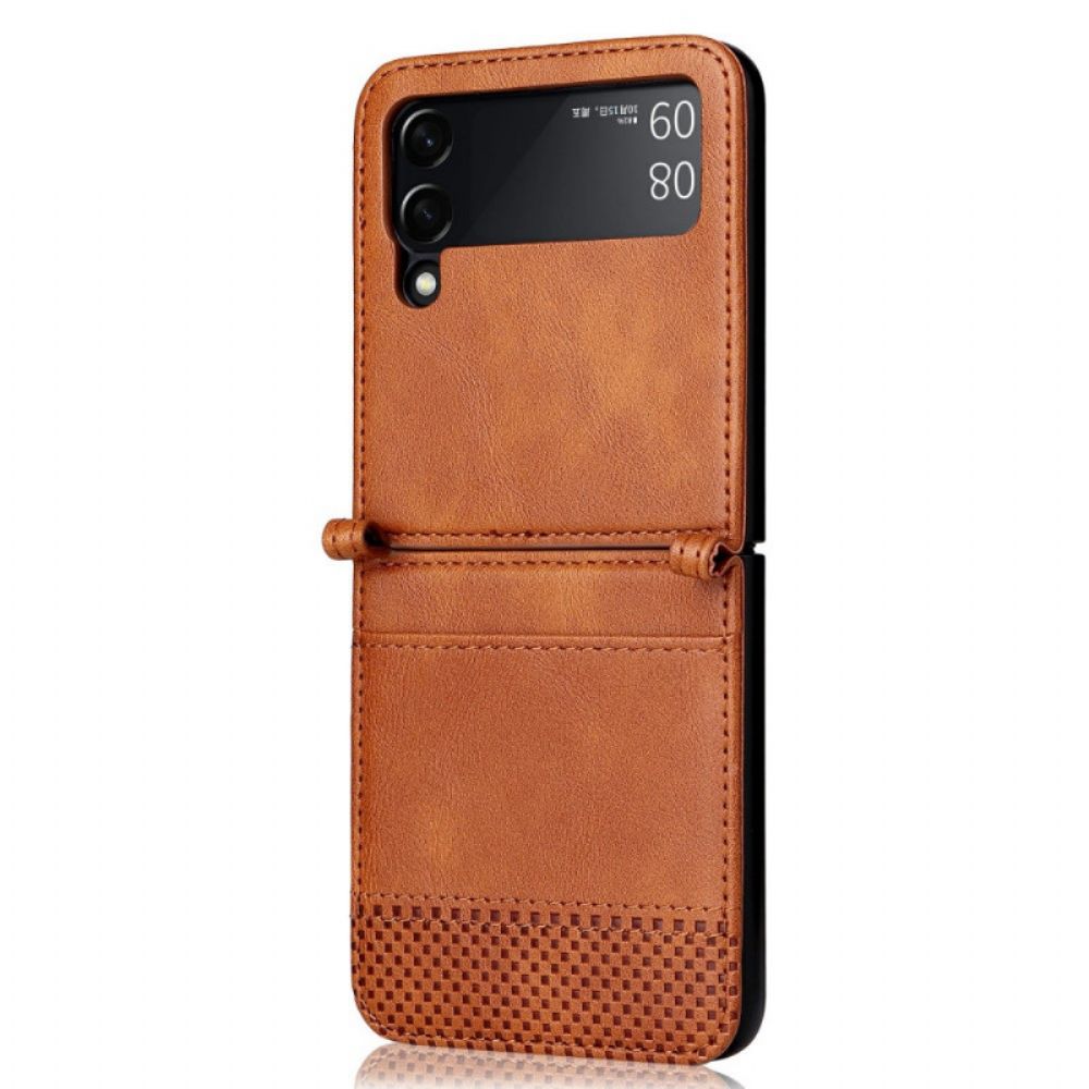 Hülle Für Samsung Galaxy Z Flip 3 5G Flip Case Kartenetui Im Vintage-lederstil