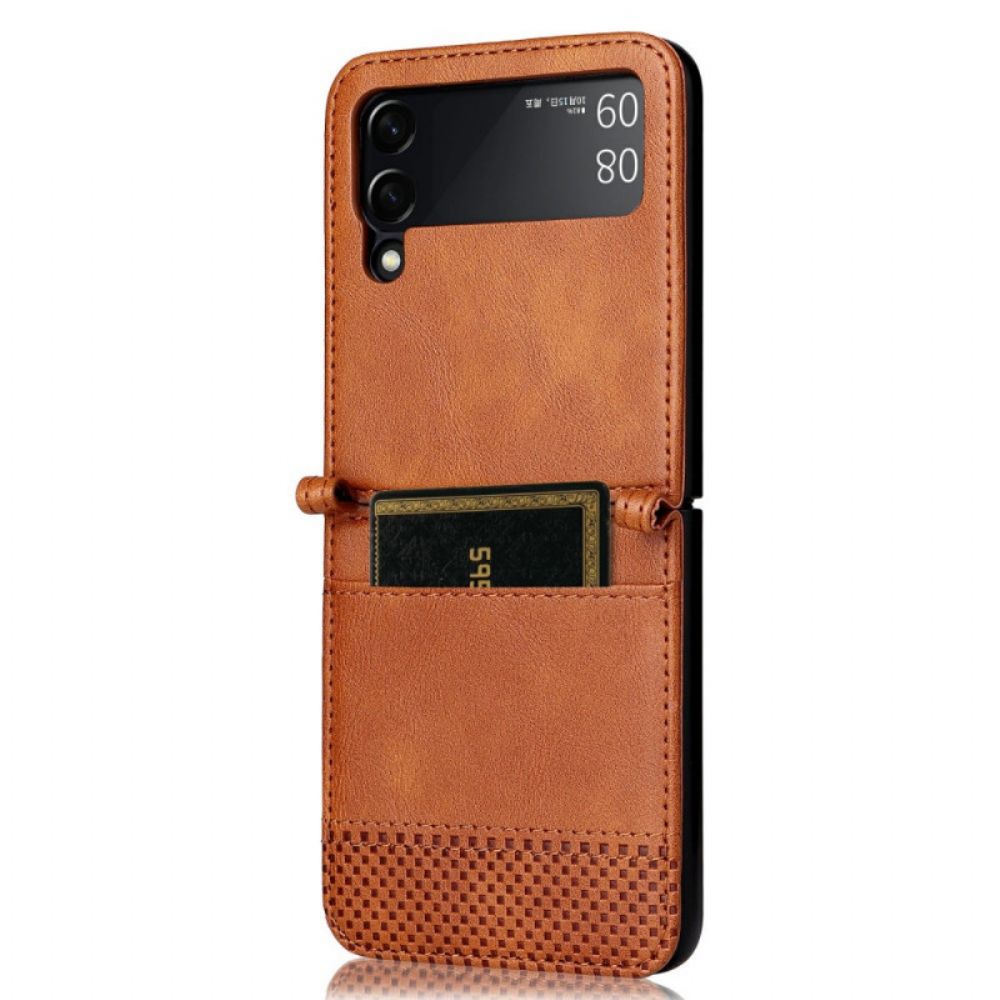 Hülle Für Samsung Galaxy Z Flip 3 5G Flip Case Kartenetui Im Vintage-lederstil