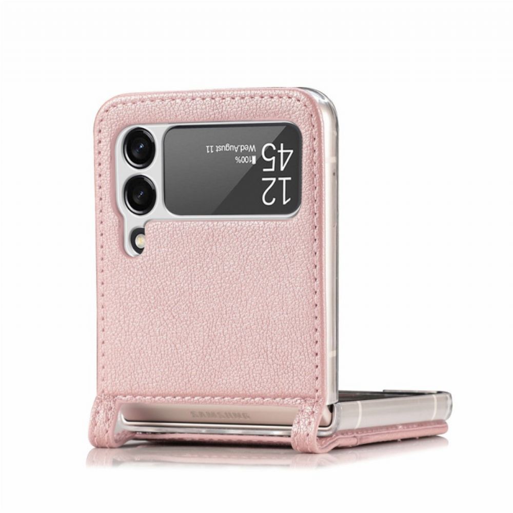 Hülle Für Samsung Galaxy Z Flip 3 5G Flip Case Kartenetui Mit Lederstruktur