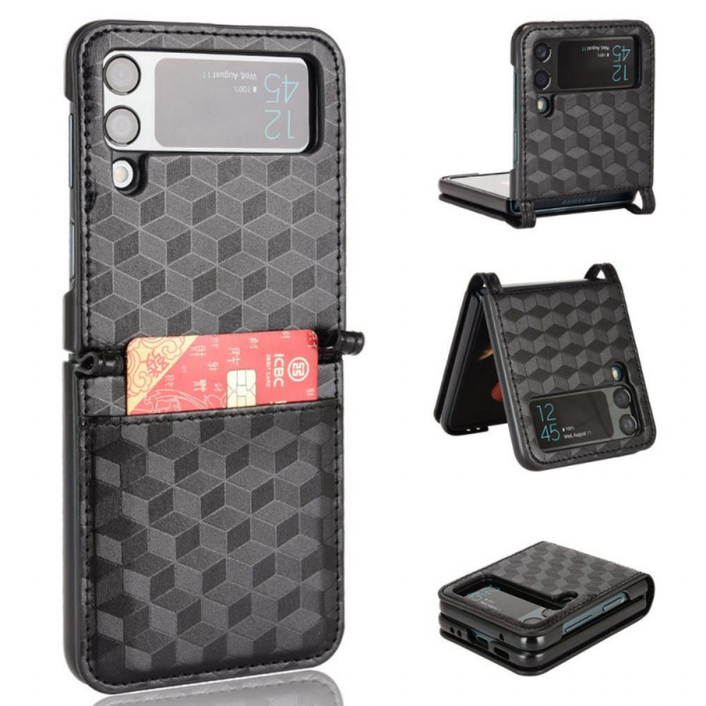 Hülle Für Samsung Galaxy Z Flip 3 5G Flip Case Kartenhalter Im 3d-design